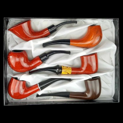 SMOKING WOOD PIPE WOODEN MINI PIPE SWP56 6CT/PACK